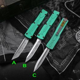 MICRO TECH MINI Bounty Hunter Automatic Knife 2.40" Blade Aviation Aluminium Handle Camping Outdoor Tactical Combat Self-defense Tool EDC Pocket Knives BM 3400 4600