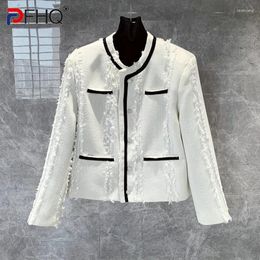 Men's Jackets PFHQ Light Luxury Delicacy Coat Male Tide Comfortable Worn Out Design Niche Haute Quality Single Breasted Autumn 21Z2384