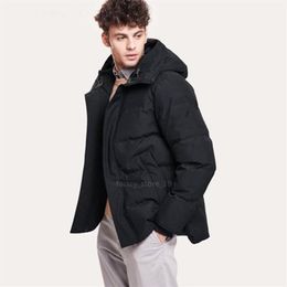 Moda masculina jaquetas de inverno homme canadá jassen chaquetas parka jaqueta masculina manter quente casaco de pele grande com capuz fourrure d230u