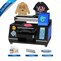 Colorsun A3 DTG Printer For XP600 Printing Machine T-shirt Hoodies Bags With Ink Bundle
