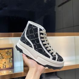 2024ss Designer Shoes Women's Sports Shoes Casual Shoes Tennis 1977 Canvas Sports Shoes High Top Letter Printing Embroidery Platform G Luxury Outdoor campus