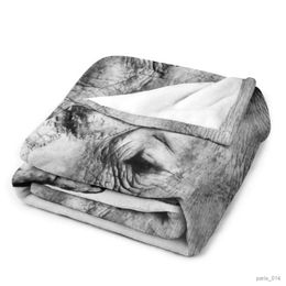 Blankets New White Rhino Throw Blanket Blankets For Bed covers Baby Blanket