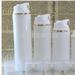 Golden Edge Transparent Cap Empty Airless Pump bottles Mini Vacuum Cosmetic Lotion Treatment Travel bottle 100 pcs/lot Tcpjm