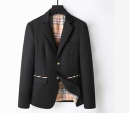 Men Blazer Slim Fit Plaid Casual luxury Single-breasted Suit boy Jacket Blazers Mens Formal super Jackets Long Sleeve Fall Coat for male