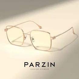 Sunglasses PARZIN Computer Glasses Alloy Oversized Frame Men Prescription Eyeglasses Women Myopia Optical Eyewear 15828