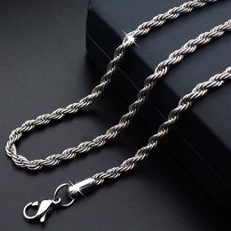 Titanium Steel Rope ed Chains Necklace Stainless Steel Jewelry Accessories for Men Women295c