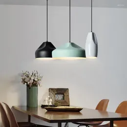 Pendant Lamps Nordic Single Head Lamp Creative Kitchen Dining Room Bedroom Living Light Fixtures Lights