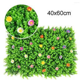 Decorative Flowers Artificial Lawn Plant DIY Background Wall Panel Fake Grass Leaf Wedding Privacy Fence Backyard Carpet Turf Home Decor