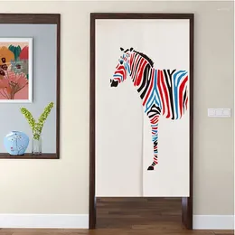 Curtain Cartoon Zebra Striped Door Noren For Living Room Kitchen Curtains Home Decor Partition Drapes Hanging Half