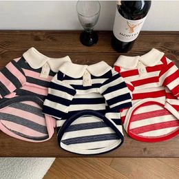 Dog Apparel Clothes Schnauzer Teddy York Shire Polo Shirt Summer Dress Striped Pet TShirt Costume Soft Pullover Suit for Puppy 231017