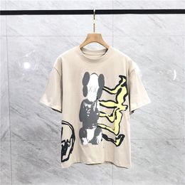 Mens Designer T Shirt Letter Print Tees Men Women Short Sleeve Hip Hop Style Black White Orange apricot T Shirts274Z