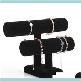 banner stand Jewellery Stand Packaging 2 Layer Veet Bracelet Necklace Display Angle Watch Holder T-Bar Multi-Style Optional Wfxxf Dr237u