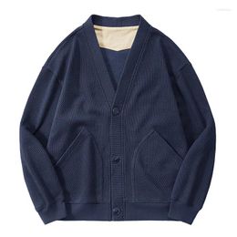 Men's Jackets 2023 Season V Neck Single Breasted Cardigan Coat Trendy Comfort Knitwear Sweater Tops