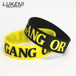 1PC New Fashion Taylor Gang or Die Ink-filled Colour Silicone Wristband Wide Bracelets&Bangles Band for Give Away Gift SH1421286i