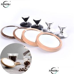 Coffee & Tea Sets Coffee Tea Sets Espresso Lens Flow Rate Observation Wooden Base Magnetic Tampering Reflective Mirror For C Dhgarden Dhnv6