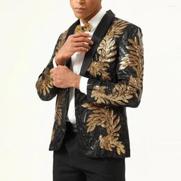 Men's Suits High Quality Shiny Sequins Suit Jacket Blazer Casual Man Sets Slim Wedding Top And Pants 2PCS Clothing Party Outfits