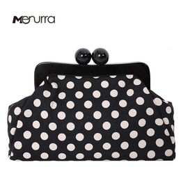 Evening Bag Clutch Purse Polka Dot Hobo Ins Lady Handbags Shoulder Allmatch Canvas Messenger Bags 231017