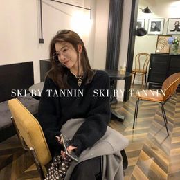 Women's Hoodies 2023 Autumn Fashion Solid Color Sweater Women All-match Loose And Thin Knitted Top Boutique Clothing Simple Style