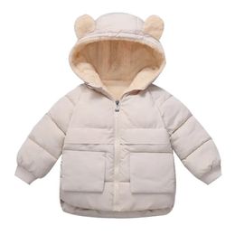 Jackets Baby Boys Girls Winter Jacket Cotton Padded Clothes Children Warm Hooded Jackets Outerwear Toddler Kids Winter Coats Clothes 231017