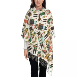 Scarves Year Nutcrackers Shawl Wraps For Women Winter Long Soft Scarf Christmas Pashmina