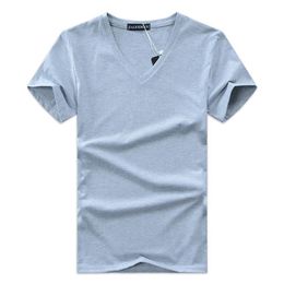 Summer T Shirts For Men Tops T Shirt Mens Clothing Short Sleeve Tshirt men teens V neck Tops plus Size S-5xl243G