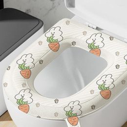 Toilet Seat Covers Cartoon Print Cover Mat Thickened Waterproof Universal Case Lid Pad Bidet Bathroom Accessories