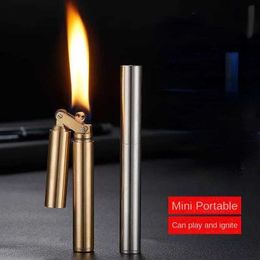 Lighters Special-shaped Kerosene Lighter Nunchaku Cylindrical Easy To Carry and Play Decompression Grinding Wheel Lighter Can BeWholesale