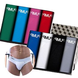 Underpants 8Pcs Low Waist Jockstrap Underwear Man Brief Fashion Cotton Slip Gay Sexy Men s Panties Briefs Men Pour Homme 221008216p