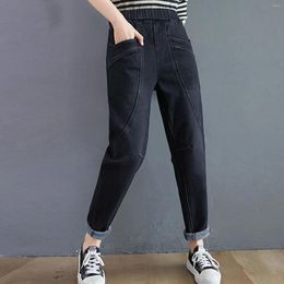 Women's Jeans Y2k Vintage Womens Winter Europe And America Thick Skinny Pants Fashion Fleece Lined Warm Jeggings Pantalones De Mujer