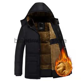 Men's Down Parkas Parka Men Coats 2021 Winter Jacket Men Thicken Hooded Waterproof Outwear Warm Coat Casual Mens Jackets Overcoat Fur Thicking J231019