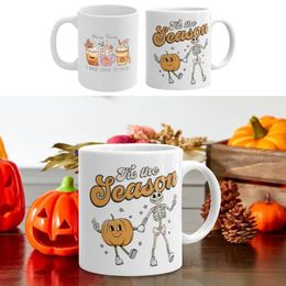 Mugs Halloween Mug Glazed Ceramic Coffee Heat Sensitive Cup for Home School Table Centrepieces Housewarming Holiday Party Gift 230819