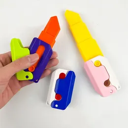 3D Printed Gravity Radish Knife Toys Extendable Funny Plastic Carrot Hand Gripper Forearm Finger Fidget Sensory Toys
