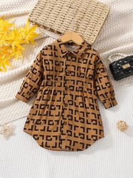 Girl's Dresses Autumn Casual Fashion Pattern Baby Girl Dress Clothing Shirt Rich Color Feel Comfortable Thick Texture Everything 231019