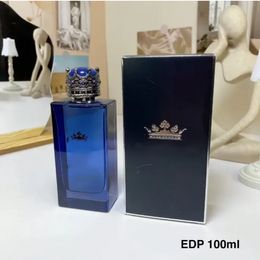 Luxury Men Perfumes King Crown Parfum Spray Cologne K Perfume 100ml Man Charming Eau De Parfum 3.3fl.oz France Brand Perfumes Long Lasting Smell