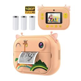 Rechargeable Cute Kids Digital Video Wifi 2.4 inch LCD HD 1080P Screen Cute Kid Toy Camera Cartoon Thermal Instant Print Camera