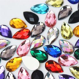 300pcs 8 13mm Crystal AB Drop Rhinestones Applique Mix Color Crystals Stones Acrylic Strass Beads for DIY Clothes Crafts ZZ762257c