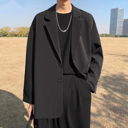 Men's Suits 2023 Korean Style Hip Hop Loose Plus Size Suit Male Kpop Oversized Tops Clothing Fashion Coat Streetwear Jackets Casual