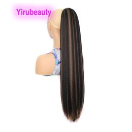 Ponytails Kinky Straight Hair Extensions 1BH27# 30inch Synthetic Hair Products 1BH30#