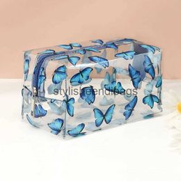 Bags Clear Bag Fashion Travel Portable Mini Wash Bags Strawberry Flower Zipper Bagstylisheendibags