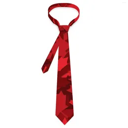 Bow Ties Red Leaf Tie Canada Maple Custom DIY Neck Novelty Casual Collar For Adult Business Necktie Accessories