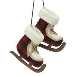 Christmas Decorations Old Fashioned Ice Skates Christmas Ornament 4" 100mm 231019