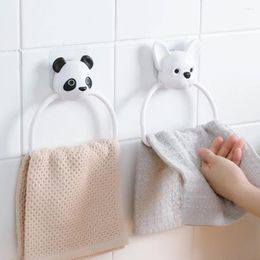 Kitchen Storage 1PCS Creative Cartoon Animal Holder Hanging Roll Towel Rack Bathroom Cabinet Door Hook Organiser