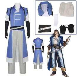 Richter Belmont Cosplay Costume Game Castlevania Top Pants Set Male Clothing Outfits Fantasy Halloween Carnival Party Costumecosplay
