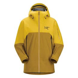 Arcterys Jacket Beta Ar Apparel Mens Outerwear Windproof and Waterproofwomens Cotton Coat Men's Rush Gore-tex Pro Hard Shell Ski Charge Oracle/daze/yellow Brown xl