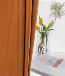 Curtain Thermal Insulated Blackout Curtains for Living Room Modern Home Decoration Drapes One Panels 2303 231019