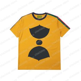22ss Men Women Designers t shirts tee Leaf print short sleeve Crew Neck Streetwear yellow xinxinbuy S-XL240m