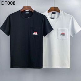 DSQ PHANTOM TURTLE Men's T-Shirts Mens Designer T Shirts Black White Back Cool T-shirt Men Summer Italian Fashion Casual Stre335L