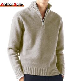 Mens Sweaters Autum Men Turtlenecks Knitwear Pullovers Solid Color Long Sleeved Sweater Male Casual Daily Warm Coats 231018