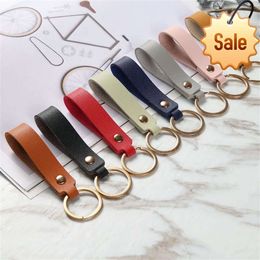 Pu Woven Rope Leather Key Chain Pendant Business Gift Leather Car Keyring Accessory Creative Multiple Colors Durable Keyholder