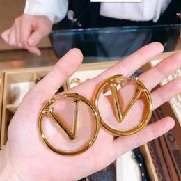 2022 Top Paris Jewelry Accessories Women Hoop Earrings Luxury 18K Gold Ear Studs Lady Nice Christmas gift265c